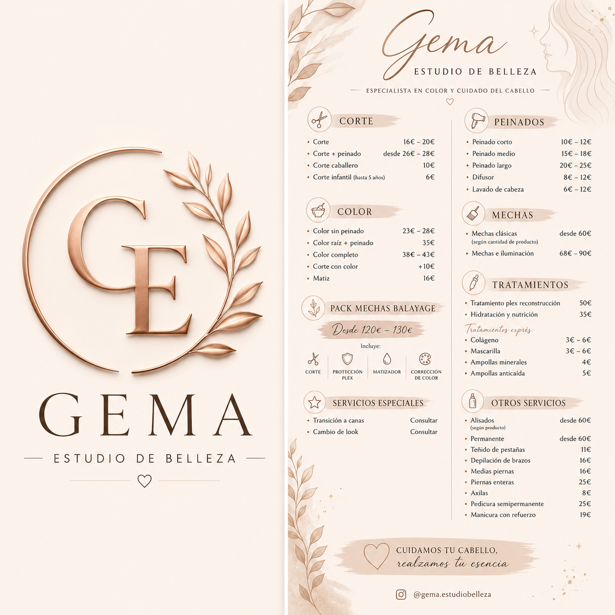 Imagen corporativa Gema Estudio de Belleza